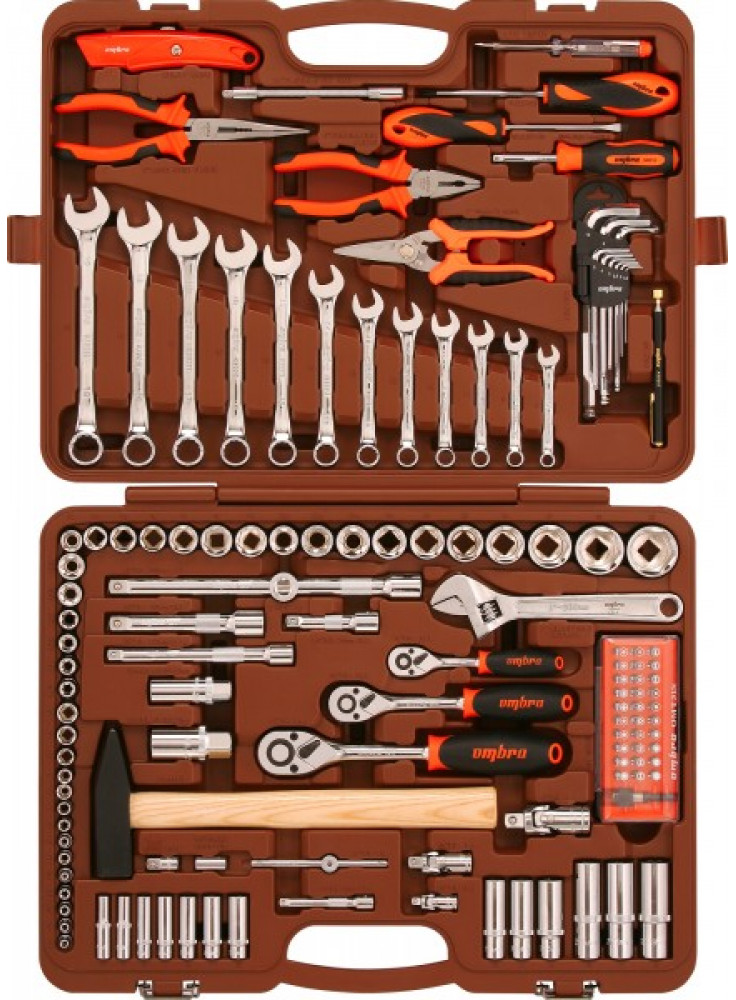 Набор инструмента универсальный 1/4", 3/8" и 1/2"DR, 131 предмет