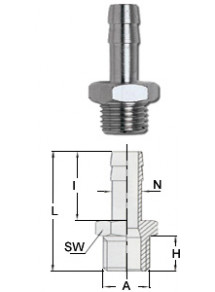 Переходник 1233/4 370/2 М1/4" на елочку 8 мм