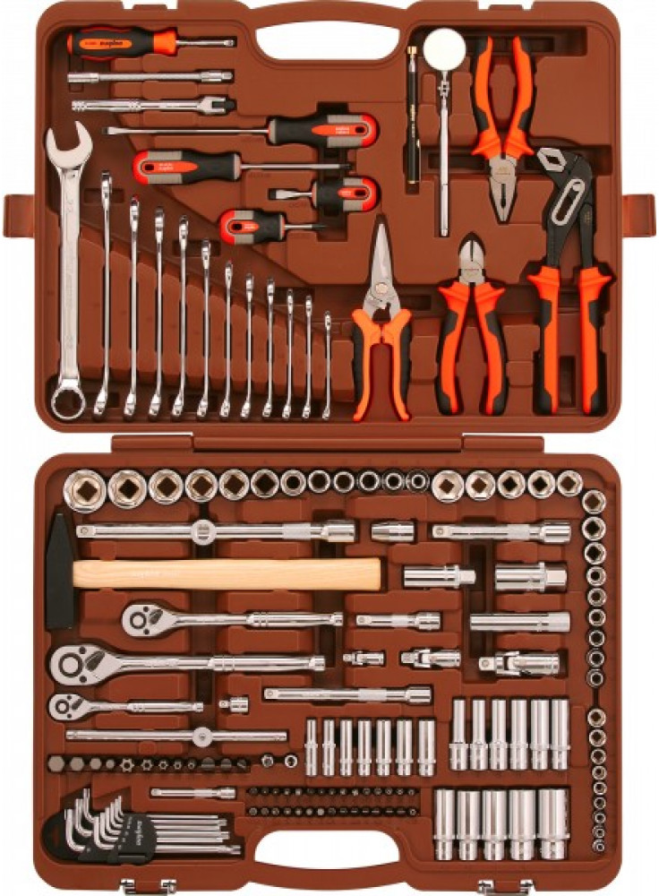Набор инструмента универсальный 1/4", 3/8" и 1/2"DR, 150 предметов
